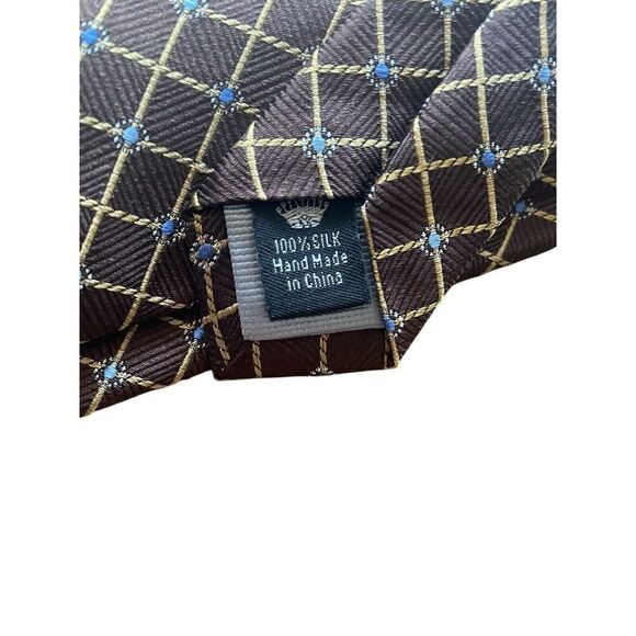Countess Mara Men’s Slim Plaid 100% Silk Tie Hand Made New With Tag - Picture 2 of 4